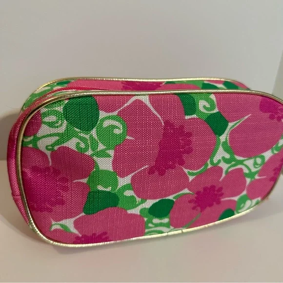 ❌SOLD❌Lilly Pulitzer For Estée Lauder Pink Floral Make Up Bag-Travel Case NEW - Picture 8 of 11
